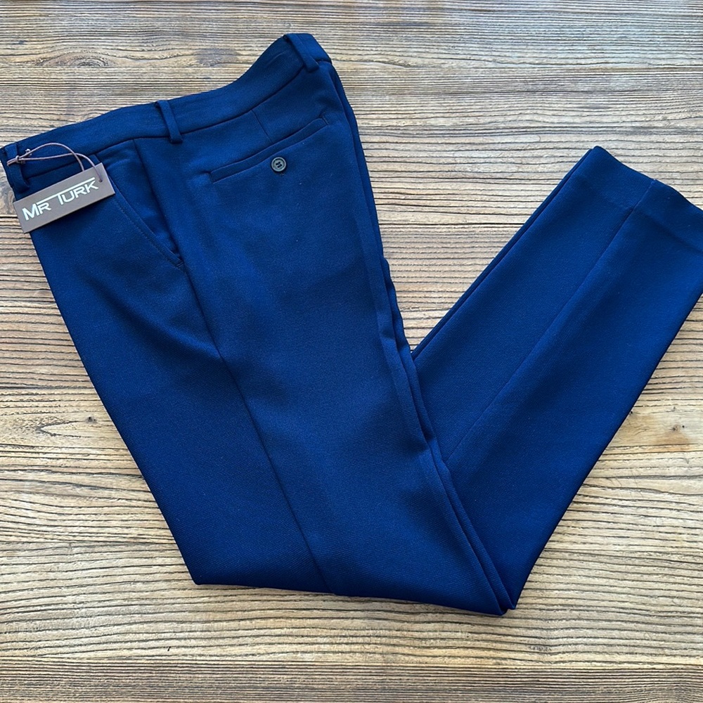 Mr. Turk Trina Turk Royal Blue slim fit pants.